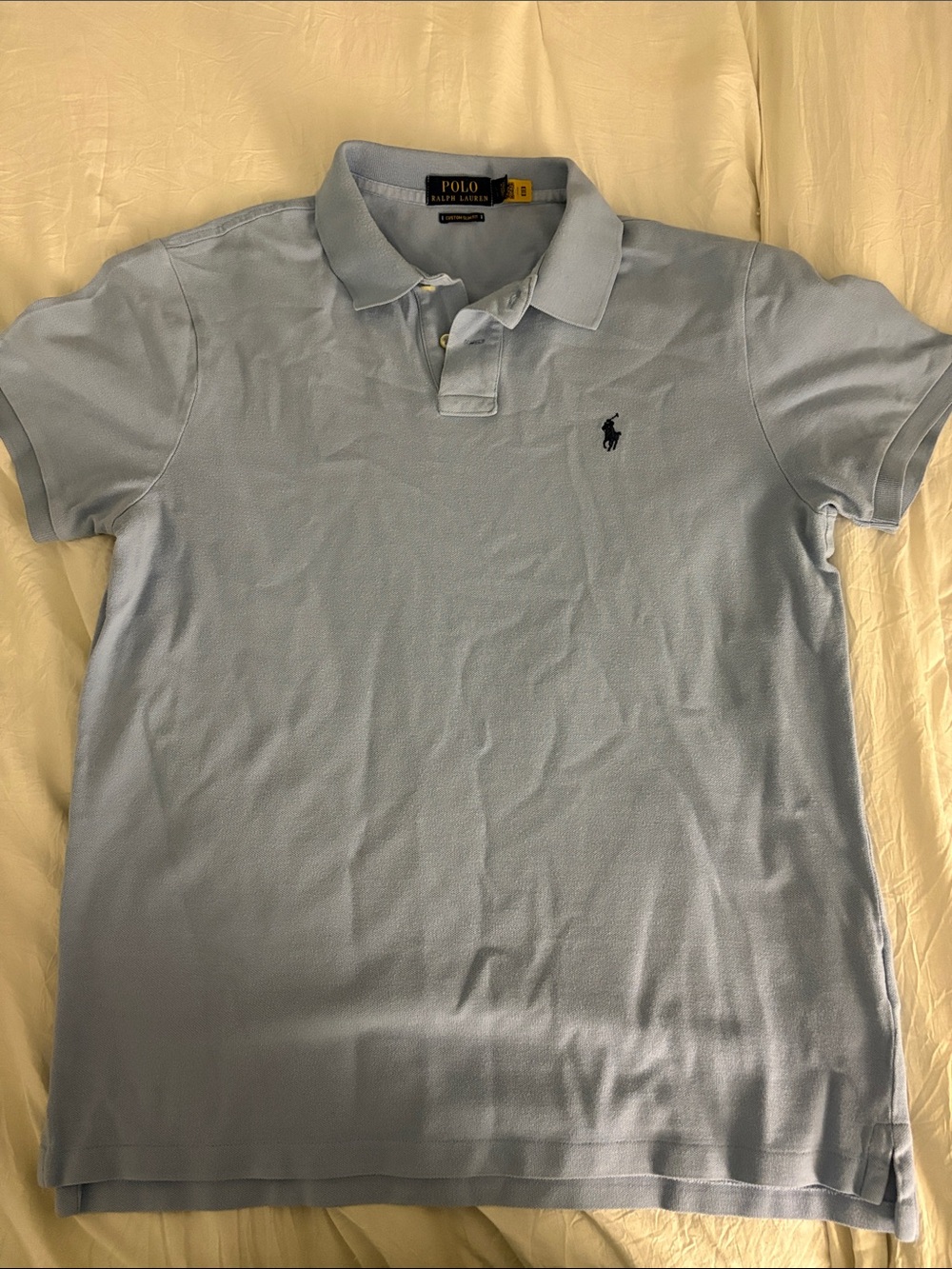Polo by Ralph Lauren Classic Light Blue Short-Sleeve Polo. Slim Fit Large